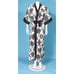 New Vintage MAMO HOWELL Hawaiian Aloha Muumuu Black White Floral Robe NWT /183