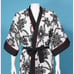 New Vintage MAMO HOWELL Hawaiian Aloha Muumuu Black White Floral Robe NWT /183