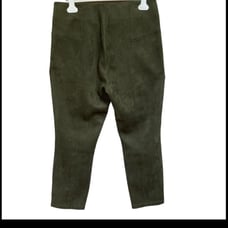 Suede olive green pants