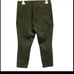 Suede olive green pants