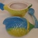 Mesa International Fish Soup Tureen Lid & Ladle Matched Set 14 L X 8 W X 8 T