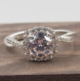 Size 7.75 Sterling Brilliant CZ Ring