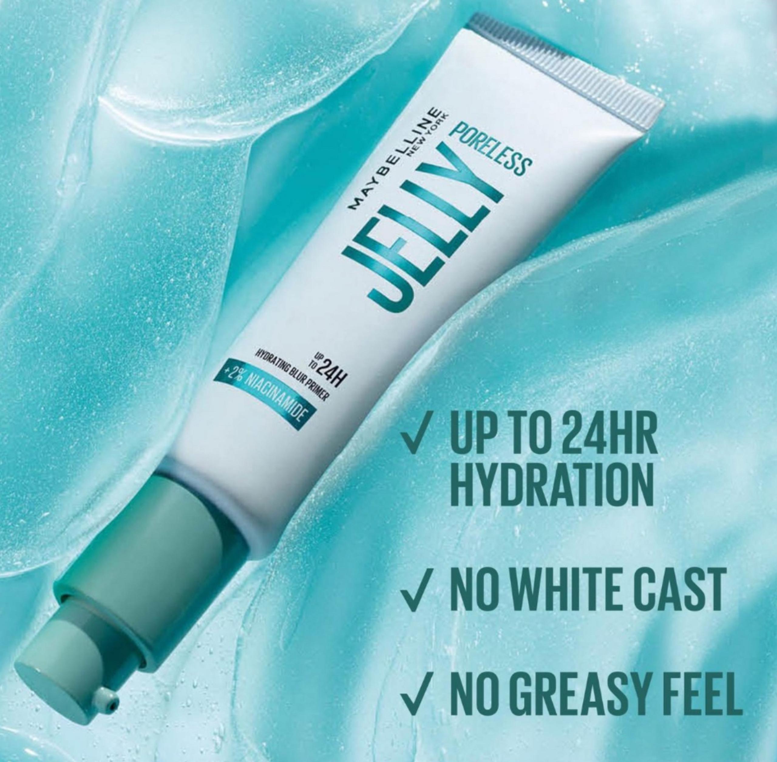 Poreless Jelly Up To 24HR Hydrating Blur Primer 1.0 oz 30 ml - Maybelline