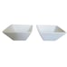 Set of 2 BIA Cordon Bleu Basic White Square Soup Cereal Bowl 6 x 6