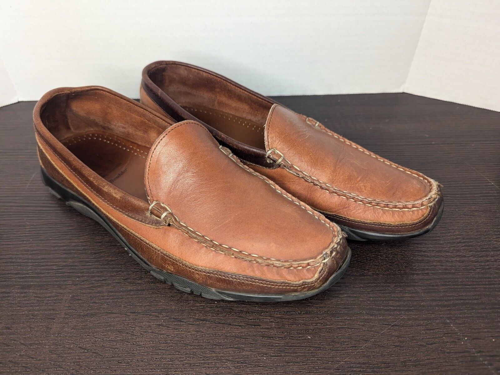 AE Allen Edmonds Boulder Slip on Boat Shoe Mens 10.5 M Brown casual loafer