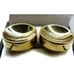 Shields Gold Tone Round Concave Cufflinks Tux Shirt Dress Suit Vintage