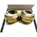 Shields Gold Tone Round Concave Cufflinks Tux Shirt Dress Suit Vintage