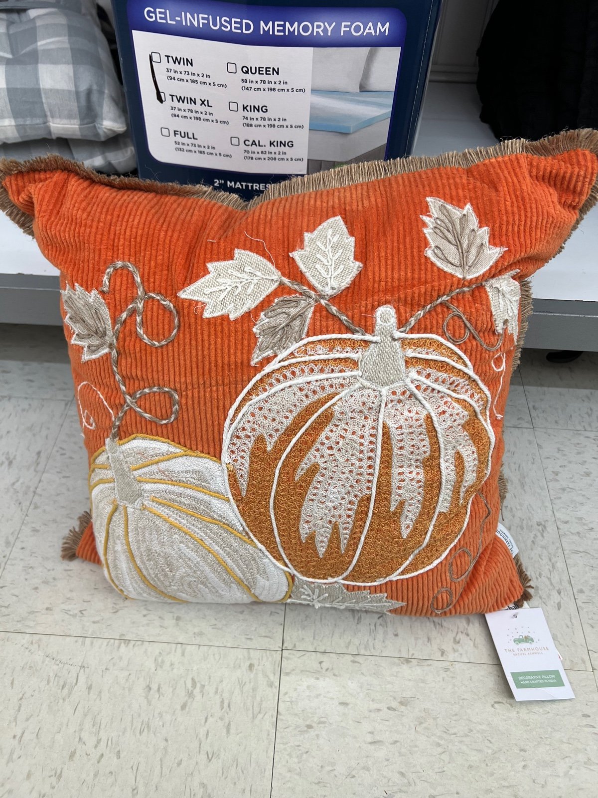 Fall Pumpkin Orange Pillow
