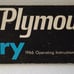 1966 Plymouth fury Original Owners Manual