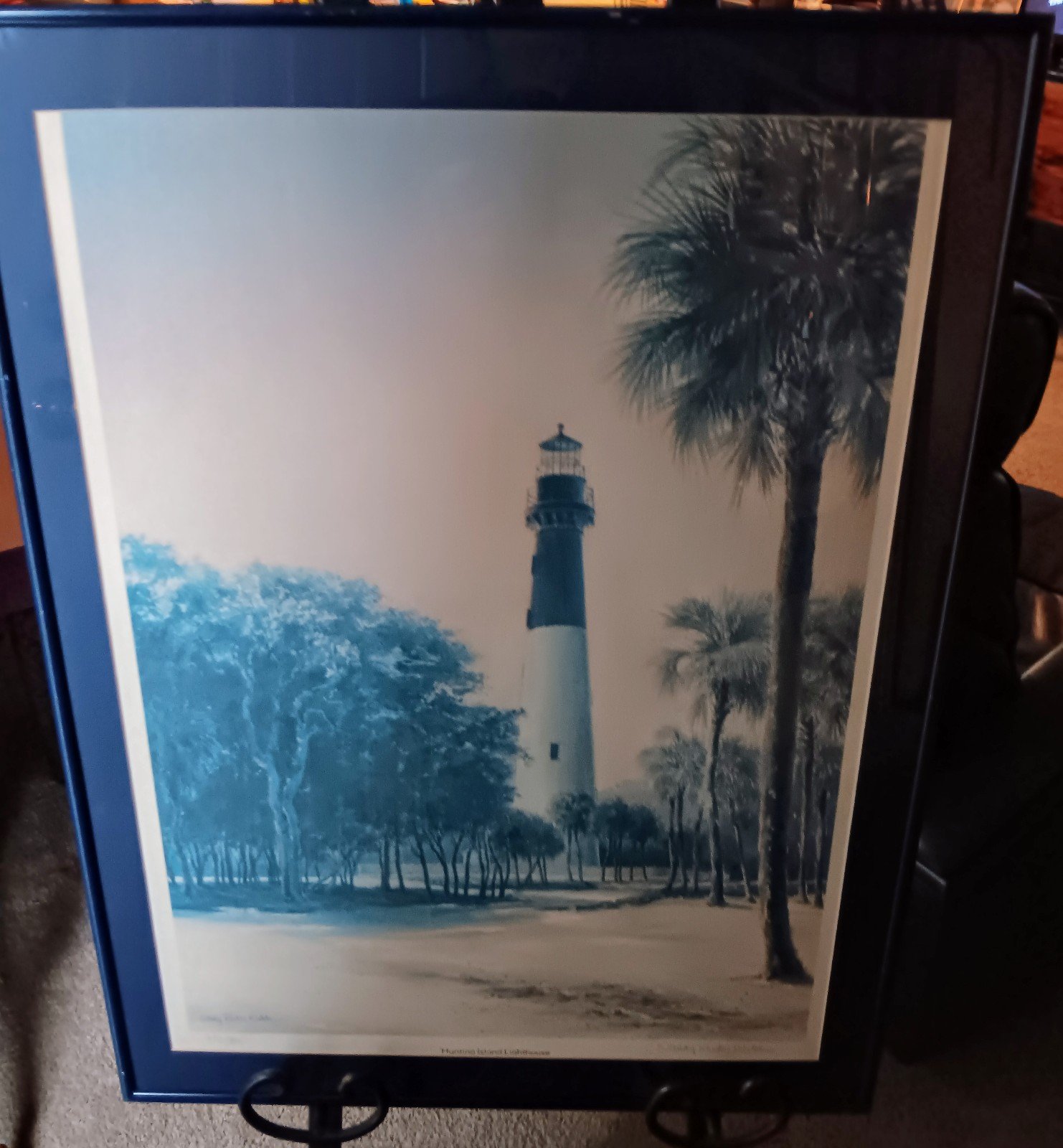 Framed limited edition watercolor by artist Nancy Ricker Webb.