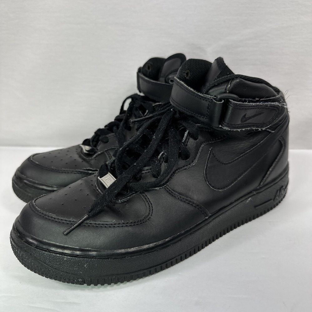 NIKE Air Force 1 Mid '07 Triple Black Size 7Y Women's 8.5 314195-004 Unisex