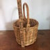 Rustic farmhouse woven wood basket