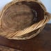 Rustic farmhouse woven wood basket