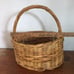 Rustic farmhouse woven wood basket