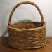 Rustic farmhouse woven wood basket