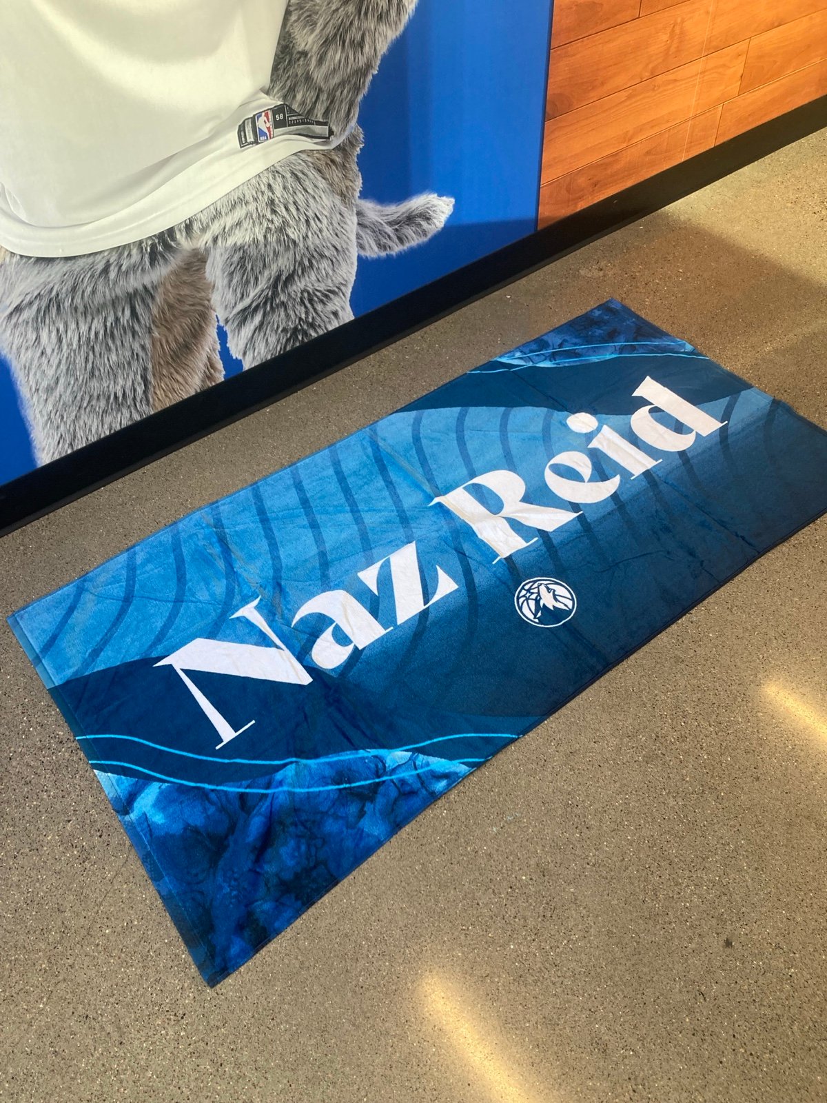 Minnesota Timberwolves Naz Reid Towel Giveaway Night 3/22/24 NBA Beach