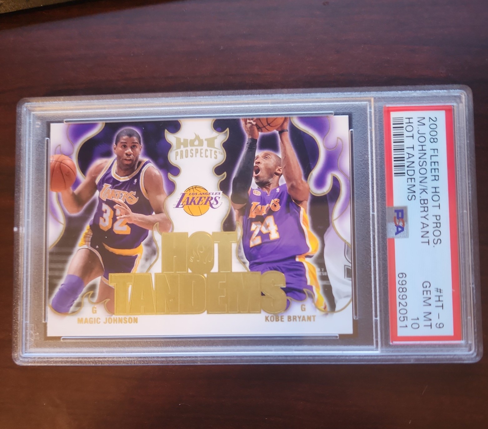 2008 Fleer Hot Pros Johnson/Bryant Hot Tandems PSA 10