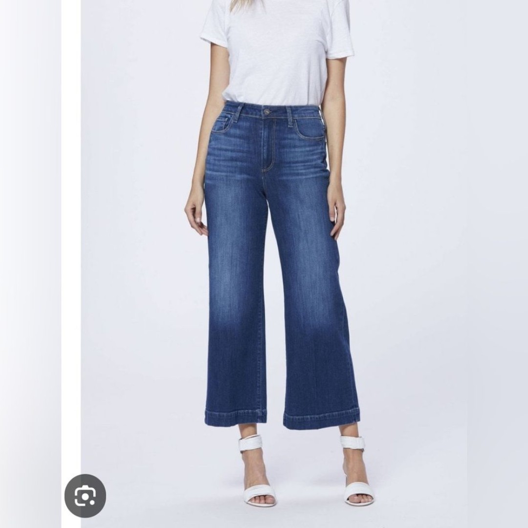 Paige Anessa High Rise Wide Leg Crop