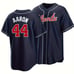Atlanta Braves #44 Hank Aaron Classic Stitched Baseball Jersey MLB Navy Blue XXL