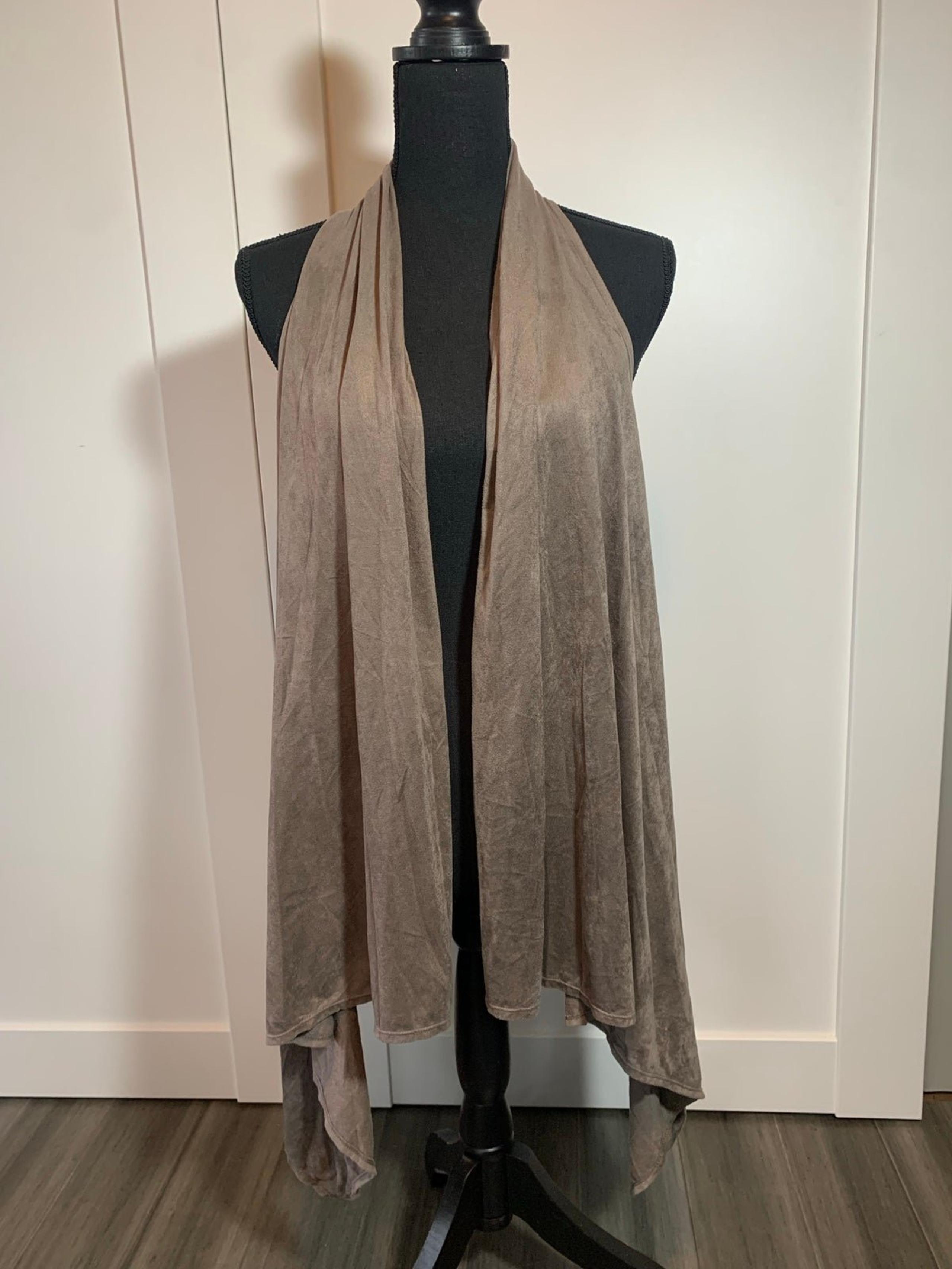 Max Studio Faux Suede Draped Vest