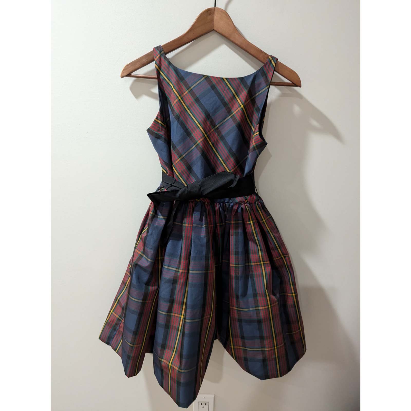 Ralph Lauren Blue Label Girls Taffeta Plaid Dress