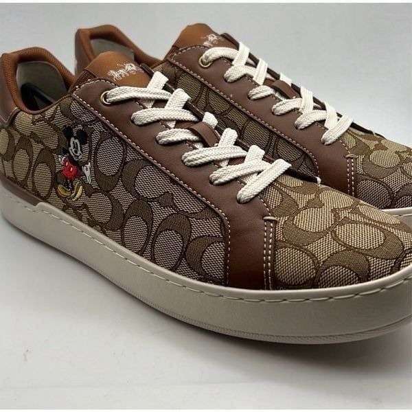 Disney X Coach Clip Low Top Sneaker With Mickey Mouse CN431- NWB- Men 10