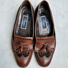 Bragano by Cole Haan Brown Leather Loafers with Tassels
