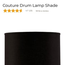 Ballard Designs Deum Lamp Shade, Black