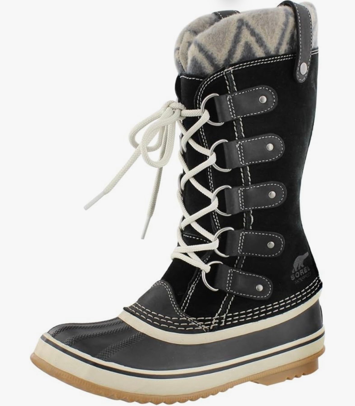 Sorel Joan of Arctic Knit II Boots Mid-Calf Lace Up Size 5