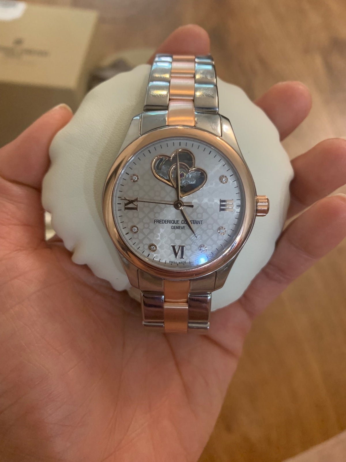 Frederique Constant Double Heart Beat Gray Women's Watch - FC310LGDHB3B2B