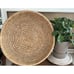 Vintage Handmade Pine Needle Straw Woven Round Spiral Basket Native American