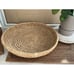 Vintage Handmade Pine Needle Straw Woven Round Spiral Basket Native American