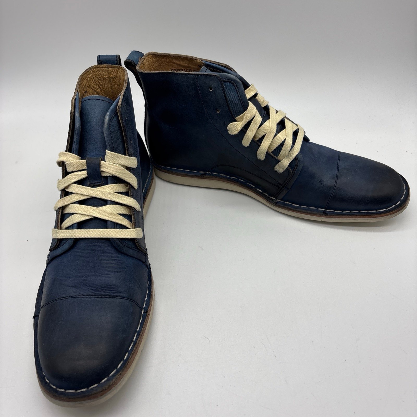 John Varvatos Barrett Leather Chelsea Ankle Boots Denim Blue Men’s Size 8M