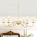 Adsensty Gold Chandelier for Dining Room 6-Light Modern Chandelier Ceiling Light