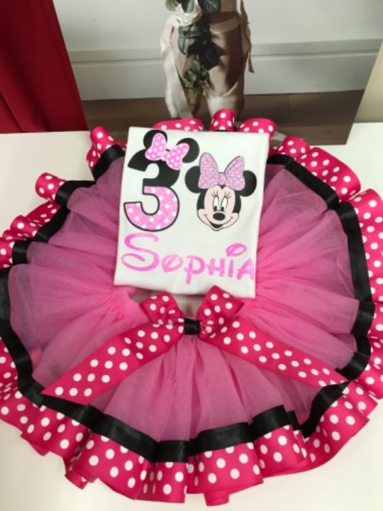 minnie mouse 1st birthday tutu outfit