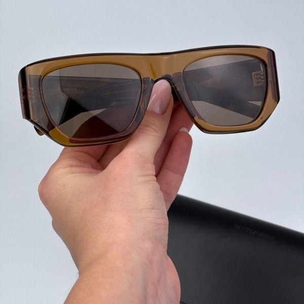 Saint Laurent SL740 002 BRAND NEW Sunglasses Brown Havana Square Unisex