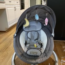 Electric Motorized Infant Swing, Bluetooth Music, Remote (2024 Model, Gray)