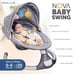 Electric Motorized Infant Swing, Bluetooth Music, Remote (2024 Model, Gray)