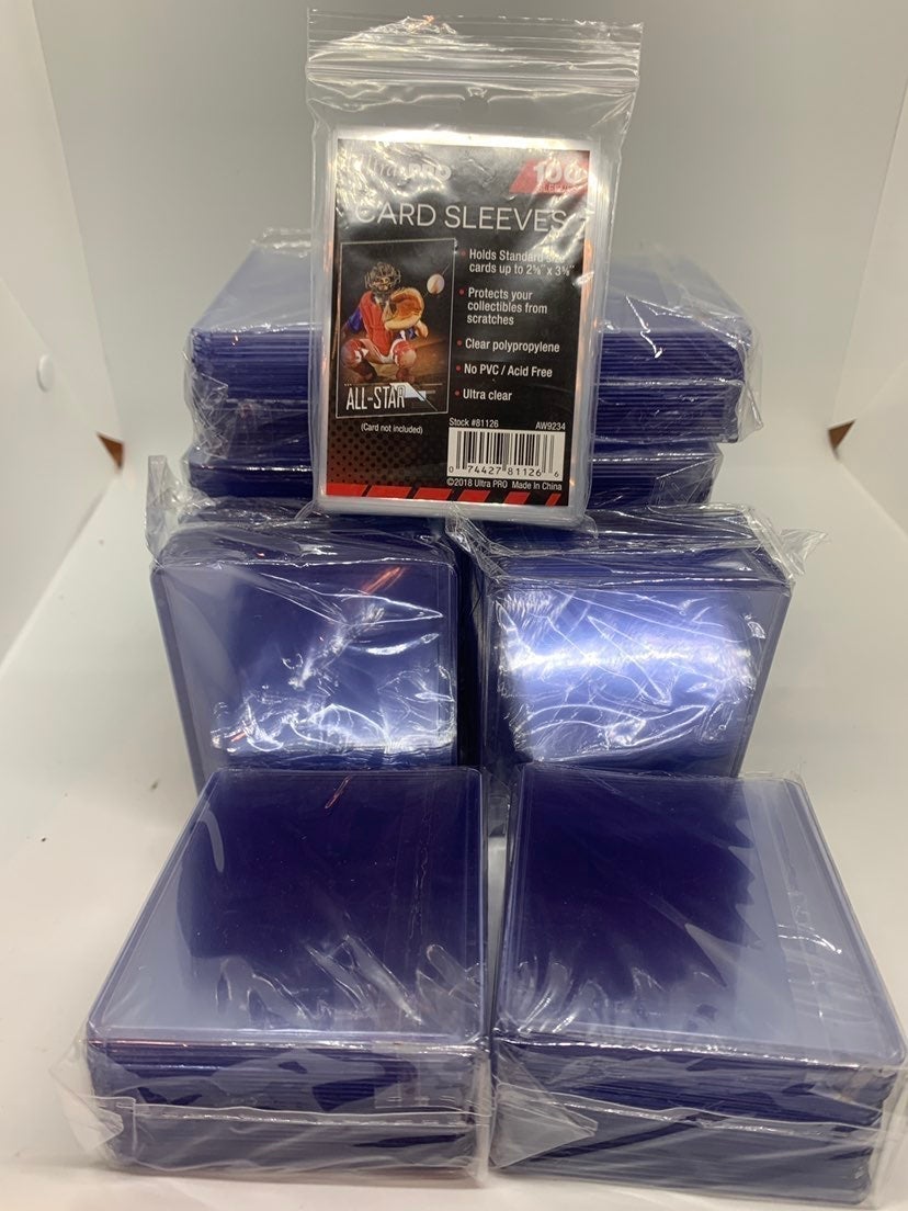 400 lot!! Toploaders And sleeves