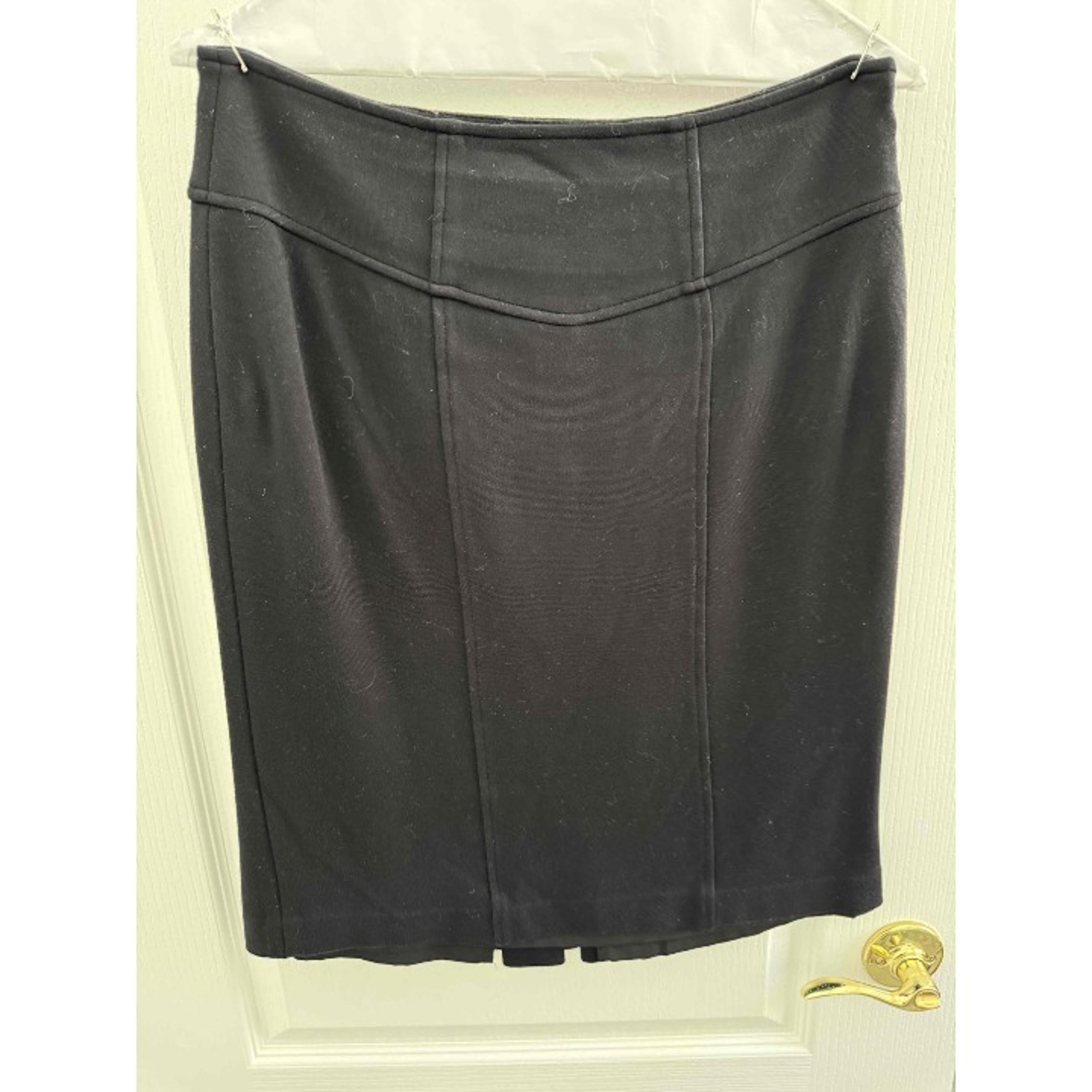 Alfani Black Knee Length Pencil Skirt Rayon Nylon Spandex Womens Size 4