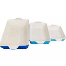 NIB CERAMIC BAKING DISH Nonstick Ceramic Bakeware 3 Pcs AISBUGUR