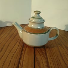 Iron Mountain Stonewear Whispering Pines teapot with lid