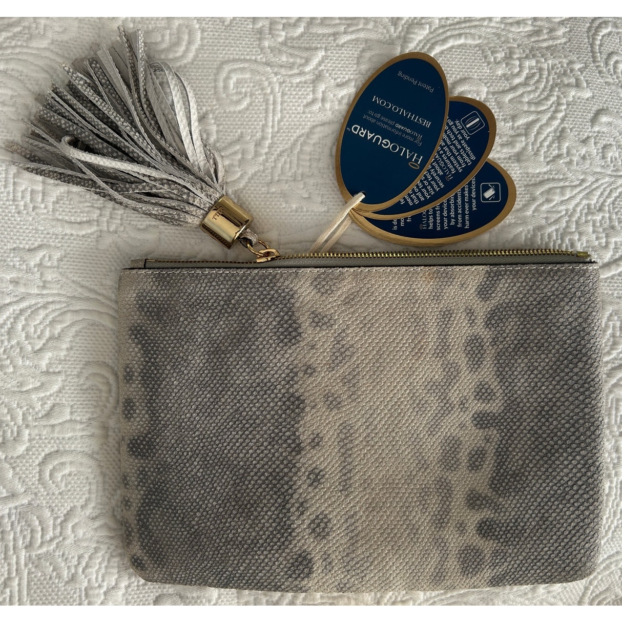 G.I.L.I Haloguard Pouch Evening Clutch With Tassel Zipper NEW