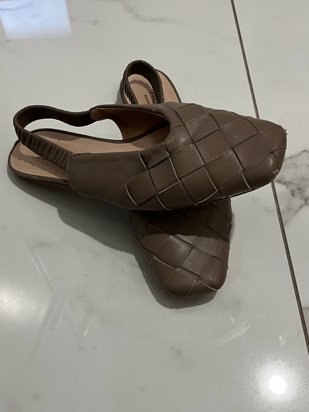 ALYSI women taupe slingback shoes 39