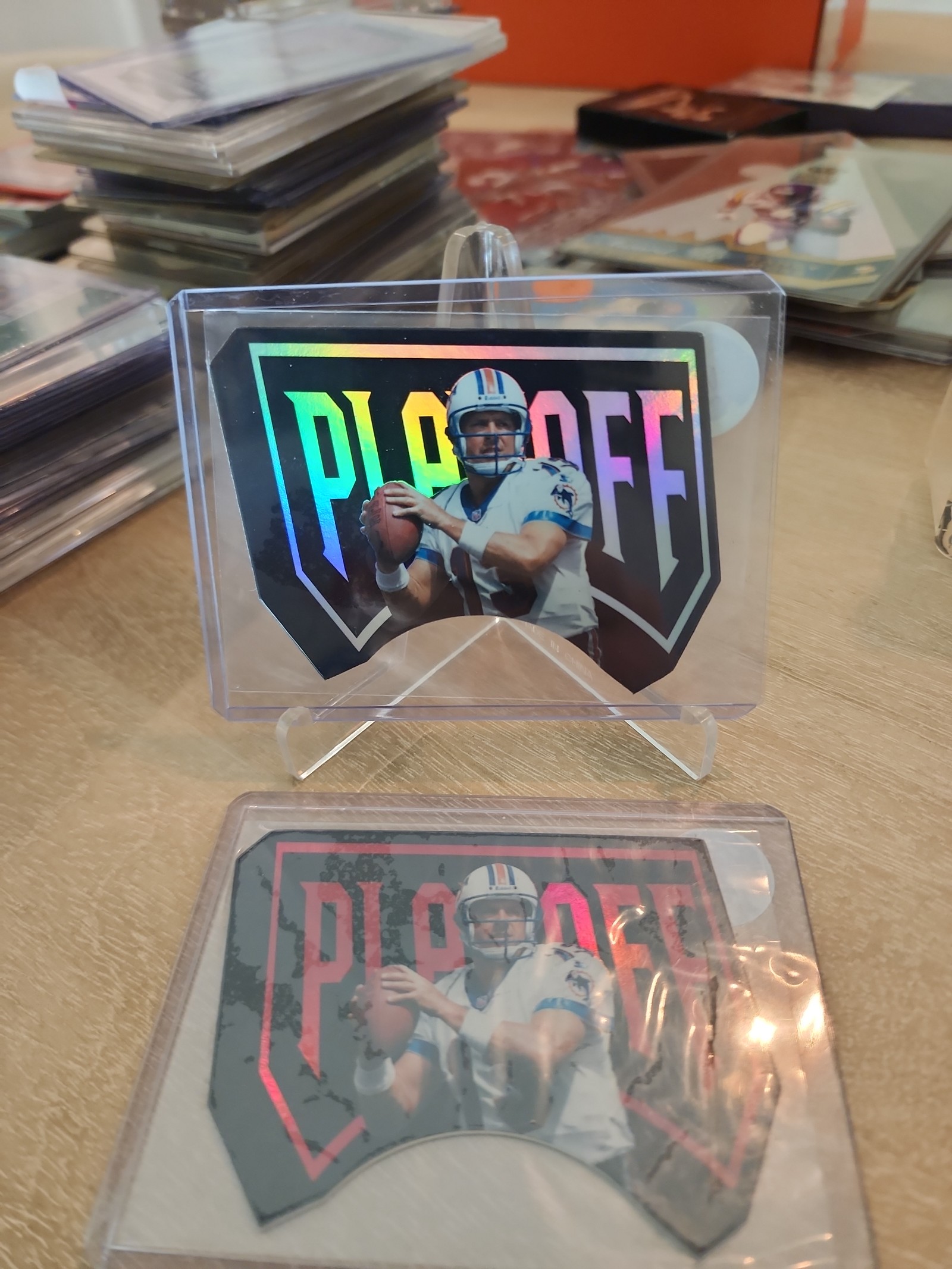 2-1999 Dan Marino Playoff Absolute SSD Die cut holo refractor #'d ah58 dolphins