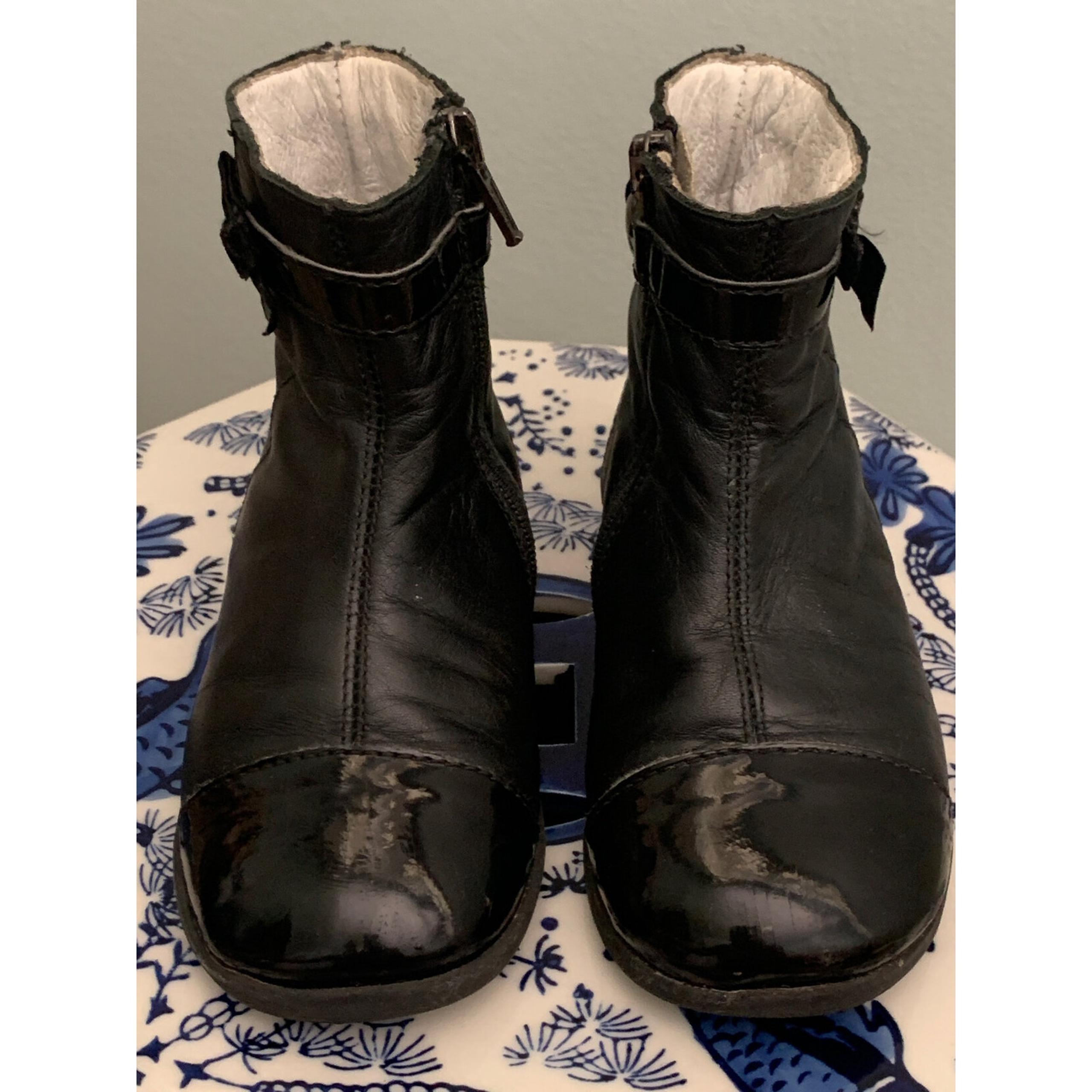 Primigi Black Leather Boots Booties Dress Casual Soft 25 EU / Toddler 9