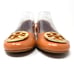 Tory Burch Serena Tan Brown Leather Snake Print Cap Toe Ballet Flats Size 9