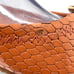 Tory Burch Serena Tan Brown Leather Snake Print Cap Toe Ballet Flats Size 9