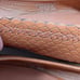 Tory Burch Serena Tan Brown Leather Snake Print Cap Toe Ballet Flats Size 9
