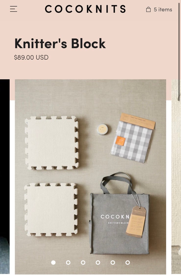 Coco kints knitters block
